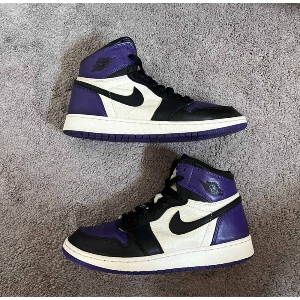 Nike Air Jordan 1 Retro High OG Youth shoe Purple Black basketball athletic y2k